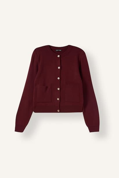 Girl Basic Crew Neck Knit Cardigan (٤)