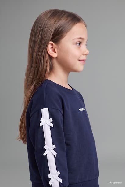 Baby Girl 100% Cotton Sweatshirt Sweatpants 2 Piece Set (٤)
