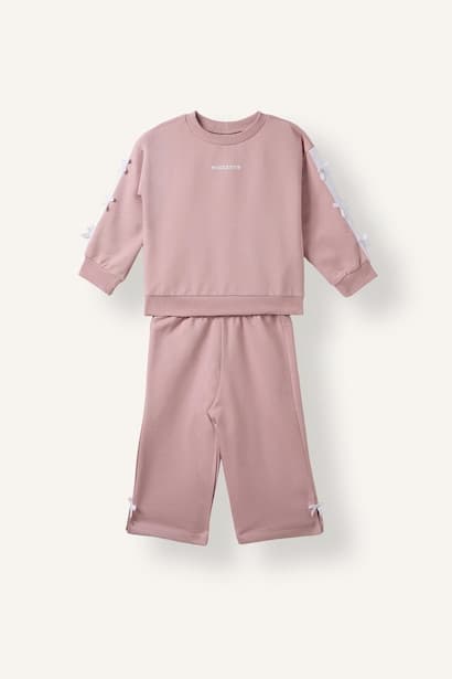 Baby Girl 100% Cotton Sweatshirt Sweatpants 2 Piece Set (٤)