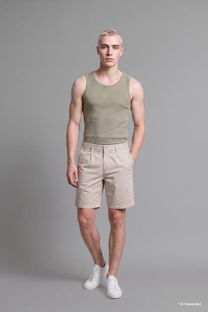 Regular Fit Embroidered Ribbed Top Tank Tops