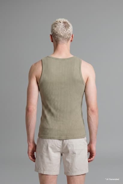 Regular Fit Embroidered Ribbed Top Tank Tops (٤)