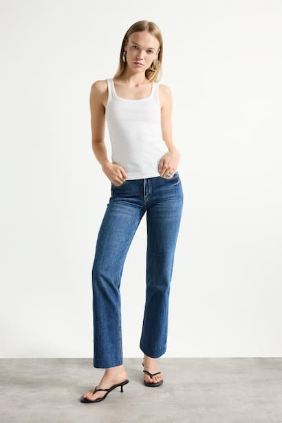 Normal Waist Trousers Jeans