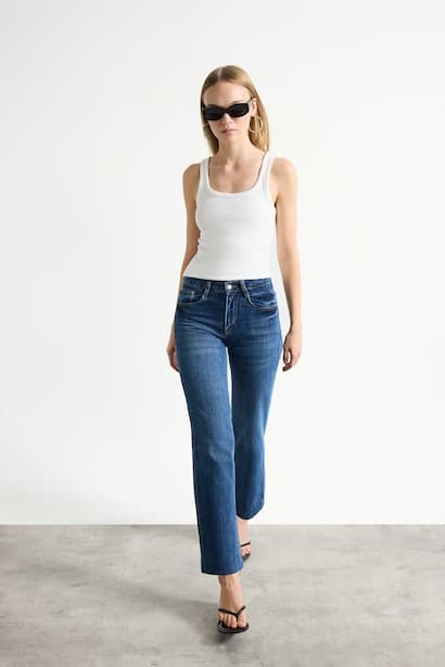 Normal Waist Trousers Jeans (٣)