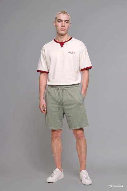 100% Cotton Boxy Fit Red Short Sleeve Crew Neck T-Shirt (٣)