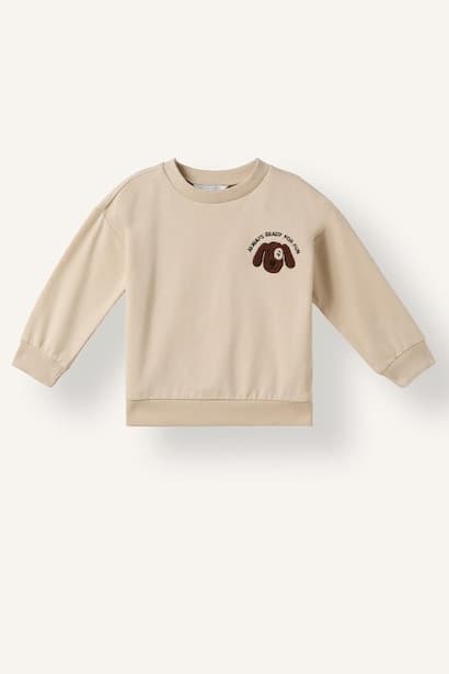 Baby Boy 100% Cotton Oversize Animal Print Lightweight Sweatshirt Fleece Lining (3)