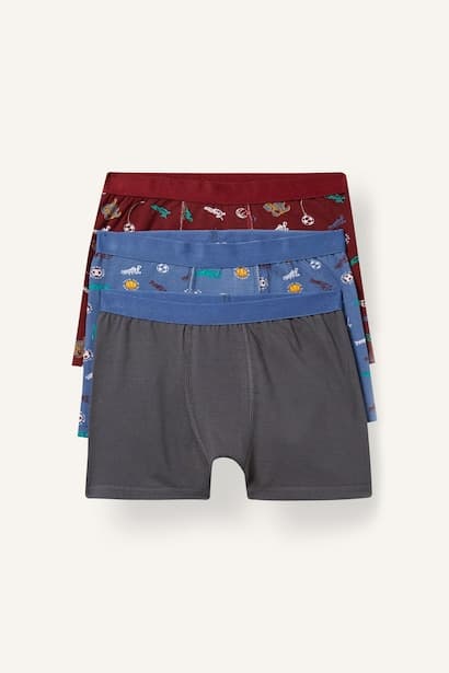 Boy 3-Pack Printed Cotton Boxers