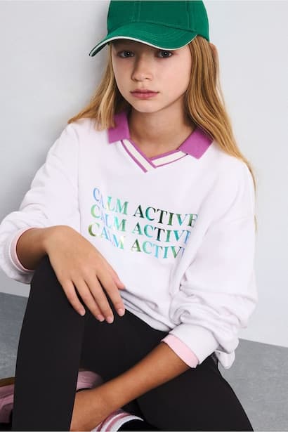 Girl Relax Fit Printed Sweatshirt (4)