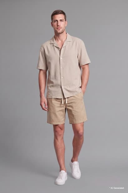 Relax Fit Elastic Waist Shorts