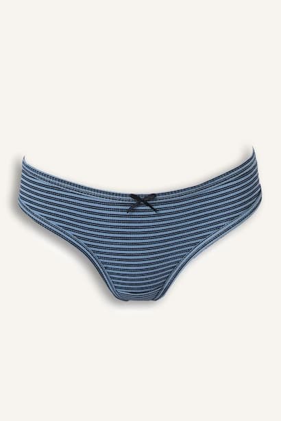 Striped Ribbed Briefs with Bow Detail Underwear
