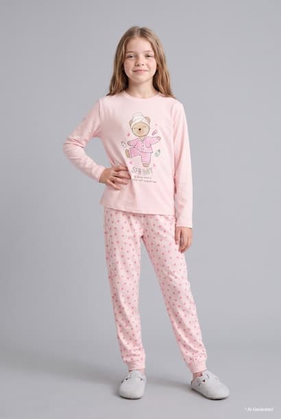 Girl 2 Piece Pyjama Set Homewear