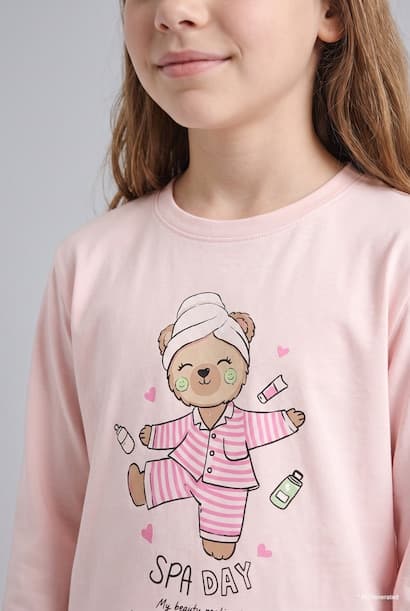 Girl 2 Piece Pyjama Set Homewear (٣)