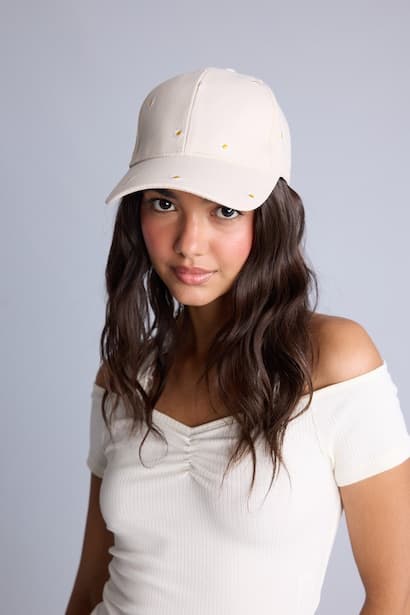 Woman Cotton Bow Embroidered Cap Hat
