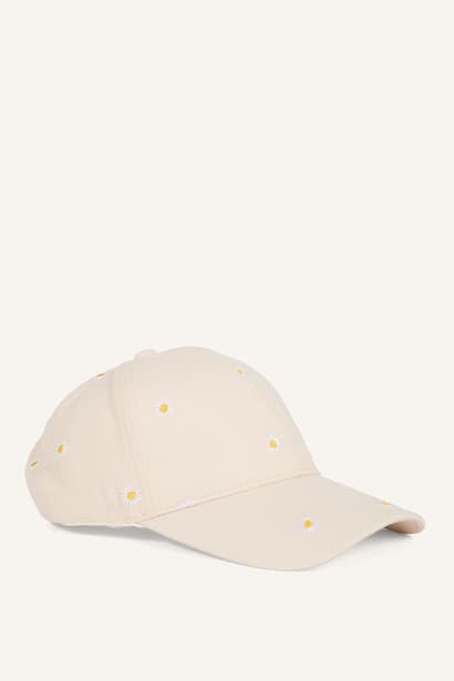 Woman Cotton Bow Embroidered Cap Hat (٣)