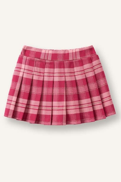 Baby Girl Plaid Pleated Flannel Skirt