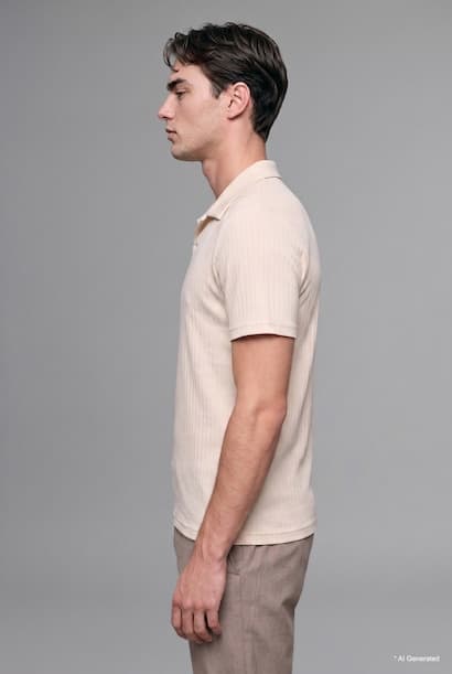 Regular Fit Resort Neck Short Sleeve Polo T-Shirt (٣)