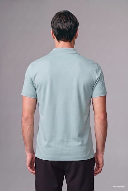 Resort Neck Regular Fit Short Sleeve Polo T-Shirt (٣)
