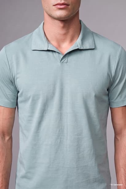 Resort Neck Regular Fit Short Sleeve Polo T-Shirt (٤)