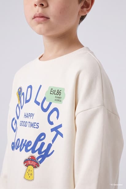 Baby Boy Oversize Crew-Neck Printed Sweatshirt (3)