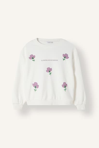 Girl Relax Fit Floral Sweatshirt (٤)