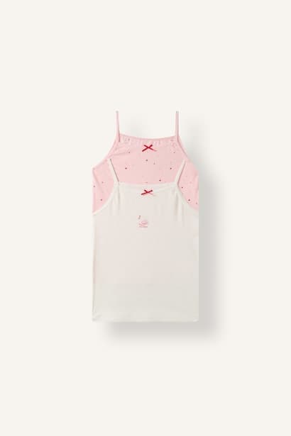 Girl 100% Cotton Thin-Strap 2-Pack Tank Top