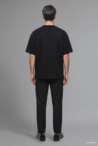 Regular Fit Trousers with Drawstring Detail (٤)