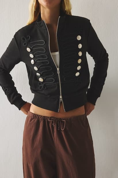 Regular Fit Half-Zip Napoleon Cardigan (٤)