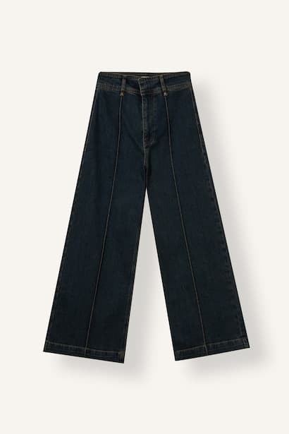 High Waist Wide Leg Culotte Jeans