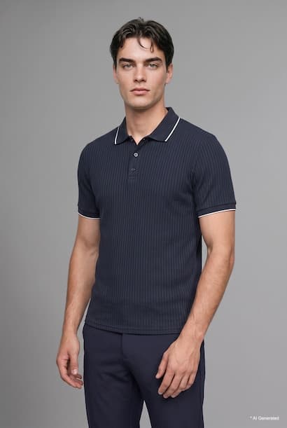 Regular Fit Polo Collar Short Sleeve Polo T-Shirt