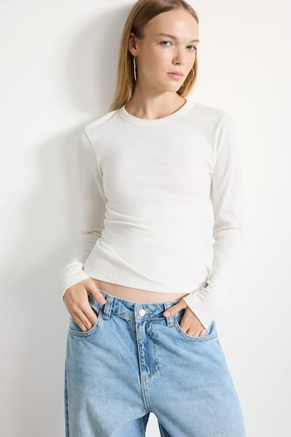Slim Fit Camisole Long Sleeve T-Shirt