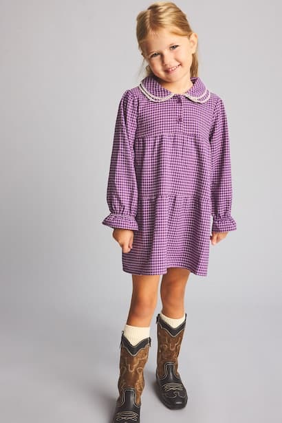 Baby Girl Gingham Twill Dress