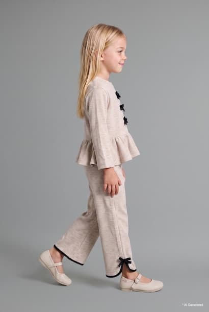 Baby Girl Top Bottoms 2 Piece Set (٣)