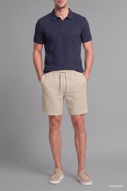 Regular Fit Regular Hem Shorts (٣)
