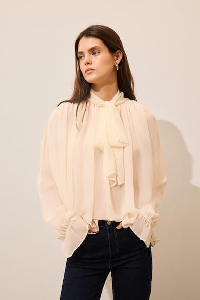 Oversize Chiffon Blouse