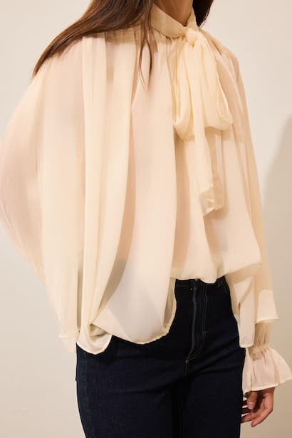 Oversize Chiffon Blouse (٤)