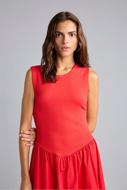 Crew Neck Short Sleeve Midi Dress (3)