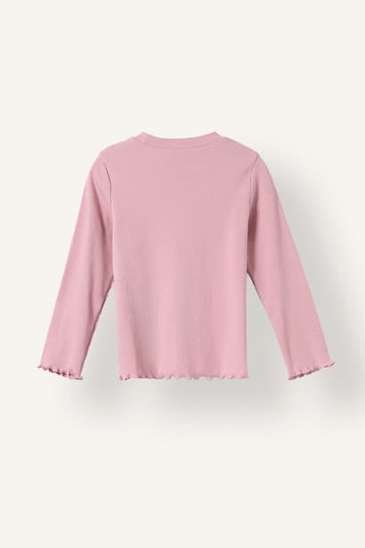 Baby Girl Floral Ribbed T-Shirt (٤)