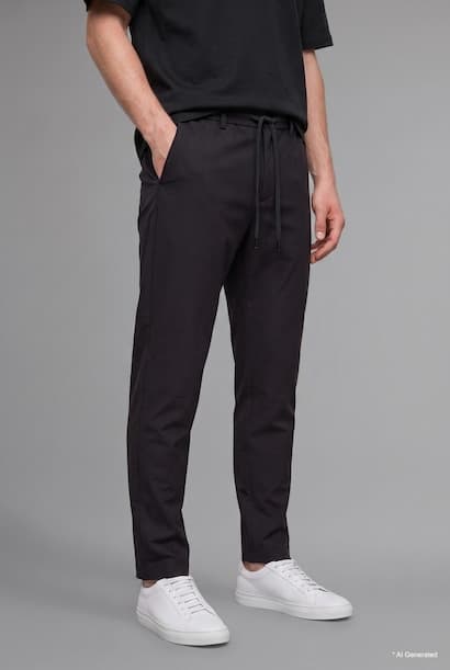 Relaxed Fit Straight Leg Trousers (4)