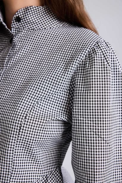 Slim Fit Tippet Long Sleeve Shirt (٤)