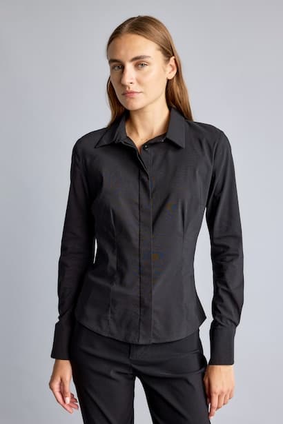 Slim Fit Shirt Collar Long Sleeve Shirt (٣)