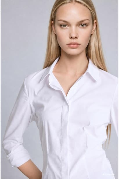 Slim Fit Shirt Collar Long Sleeve Shirt (٣)