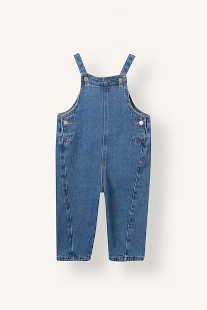 Baby Girl Buttons Denim Overall (٤)