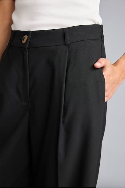 Straight Fit Regular Hem Trousers (٤)