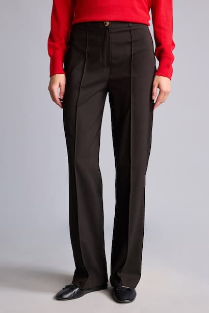 Normal Waist Wide Leg Trousers (٣)