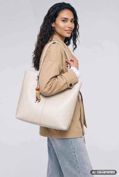Woman Zippered Shoulder Bag