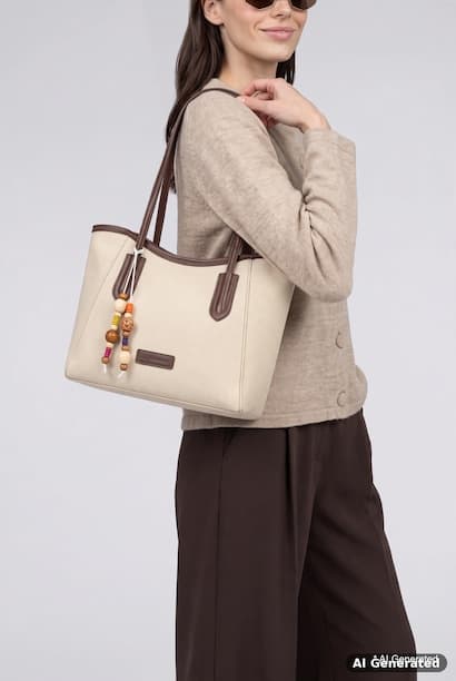 Woman Zippered Shoulder Bag