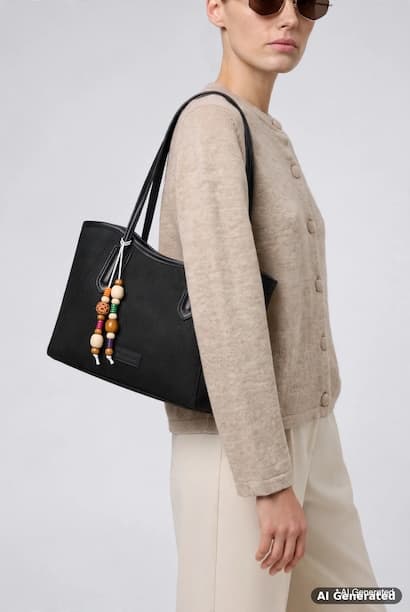 Woman Zippered Shoulder Bag