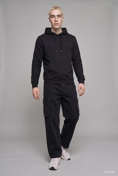 100% Cotton Super Baggy Fit Cargo Jeans