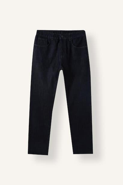 Straight Fit Normal Waist Straight Leg Jeans Denims (٤)