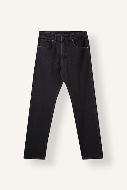 Straight Fit Regular Waist Straight Leg Jeans Denims (٤)