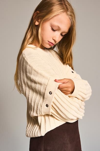 Girl Ribbed Basic Pullover (3)